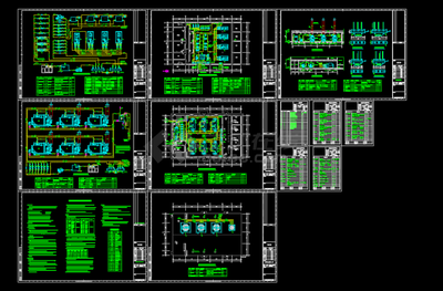 某地廠區(qū)制冷機(jī)房系統(tǒng)設(shè)計(jì)CAD圖紙